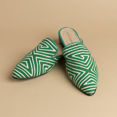 Mola Mules | Green White