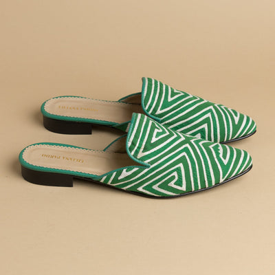 Mola Mules | Green White