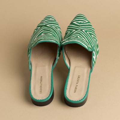 Mola Mules | Green White