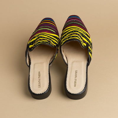 Mola Mules | Black Multicolor