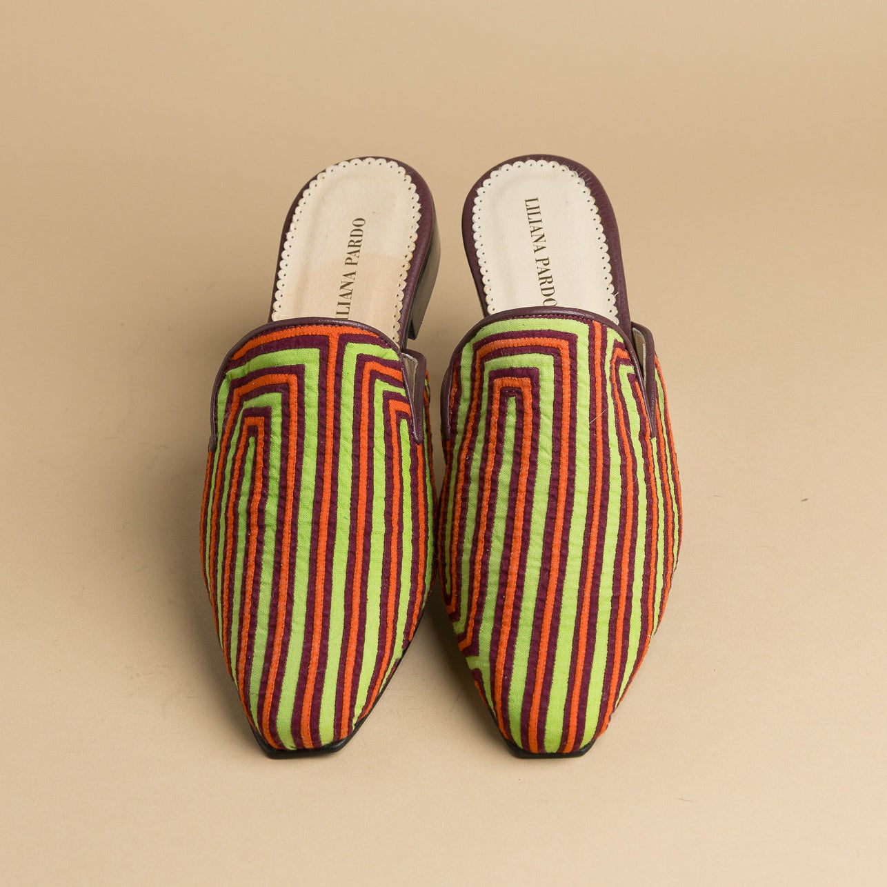 Mola Mules | Green Multicolor