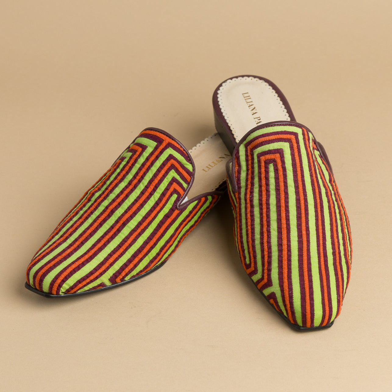 Mola Mules | Green Multicolor