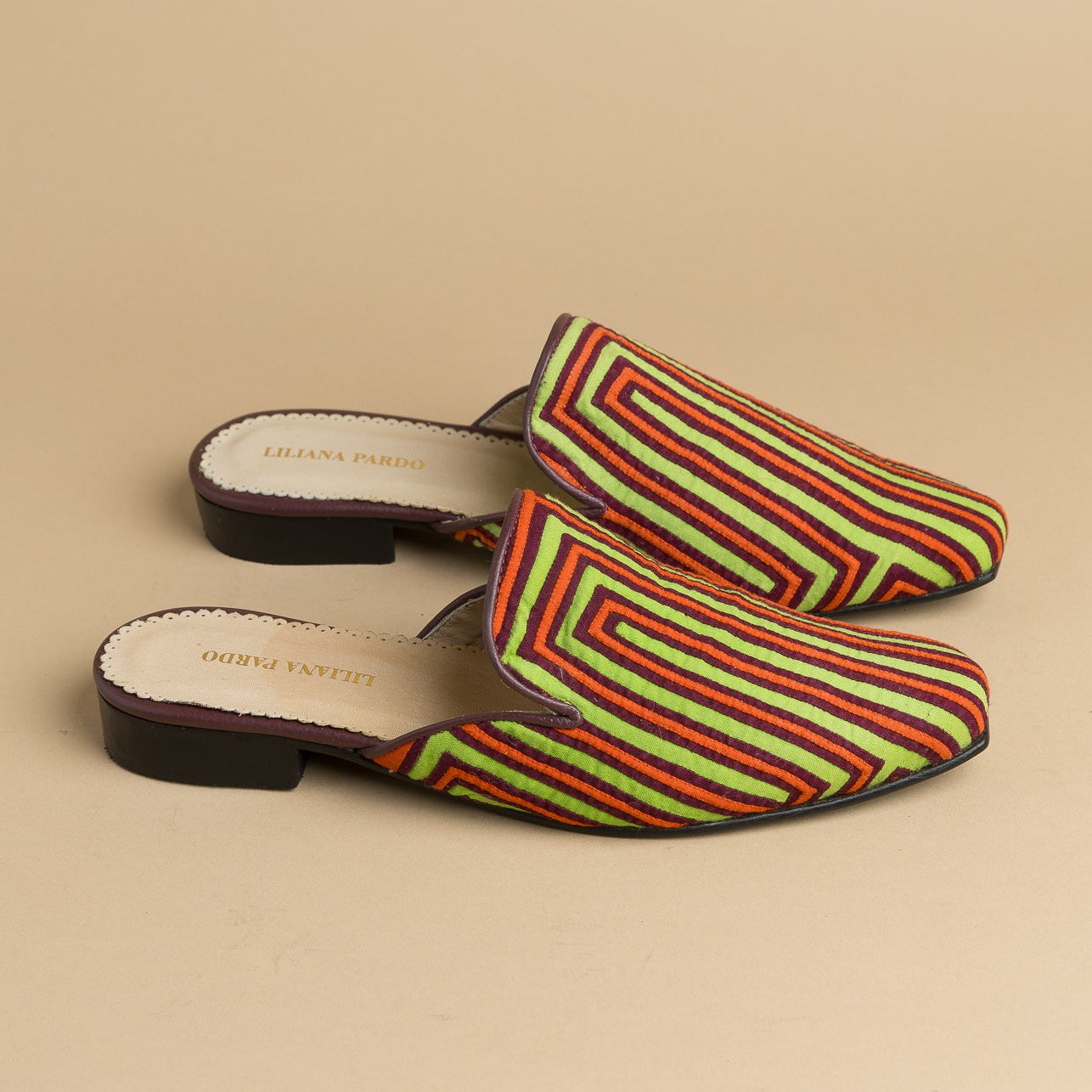 Mola Mules | Green Multicolor