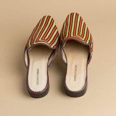 Mola Mules | Green Multicolor
