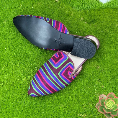 Mola Mules Vibrant Multicolor Size 38W Flat