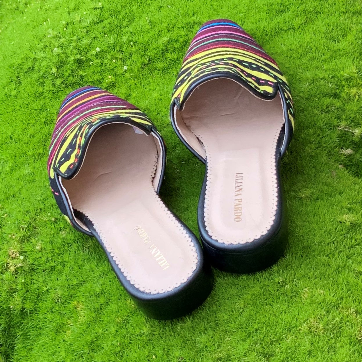 Mola Mules Black Multicolor Size 38 Flat