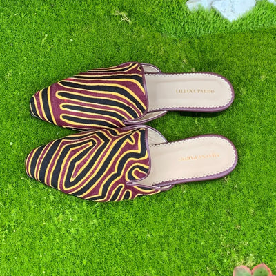 Mola Mules Wine Multicolor Size 38 Flat