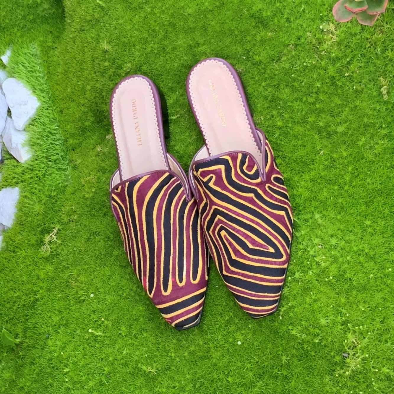 Mola Mules Wine Multicolor Size 38 Flat