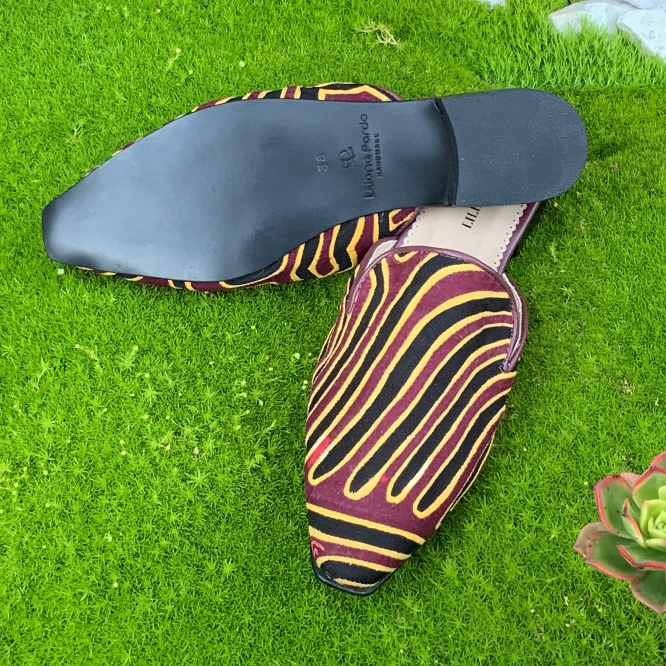 Mola Mules Wine Multicolor Size 38 Flat