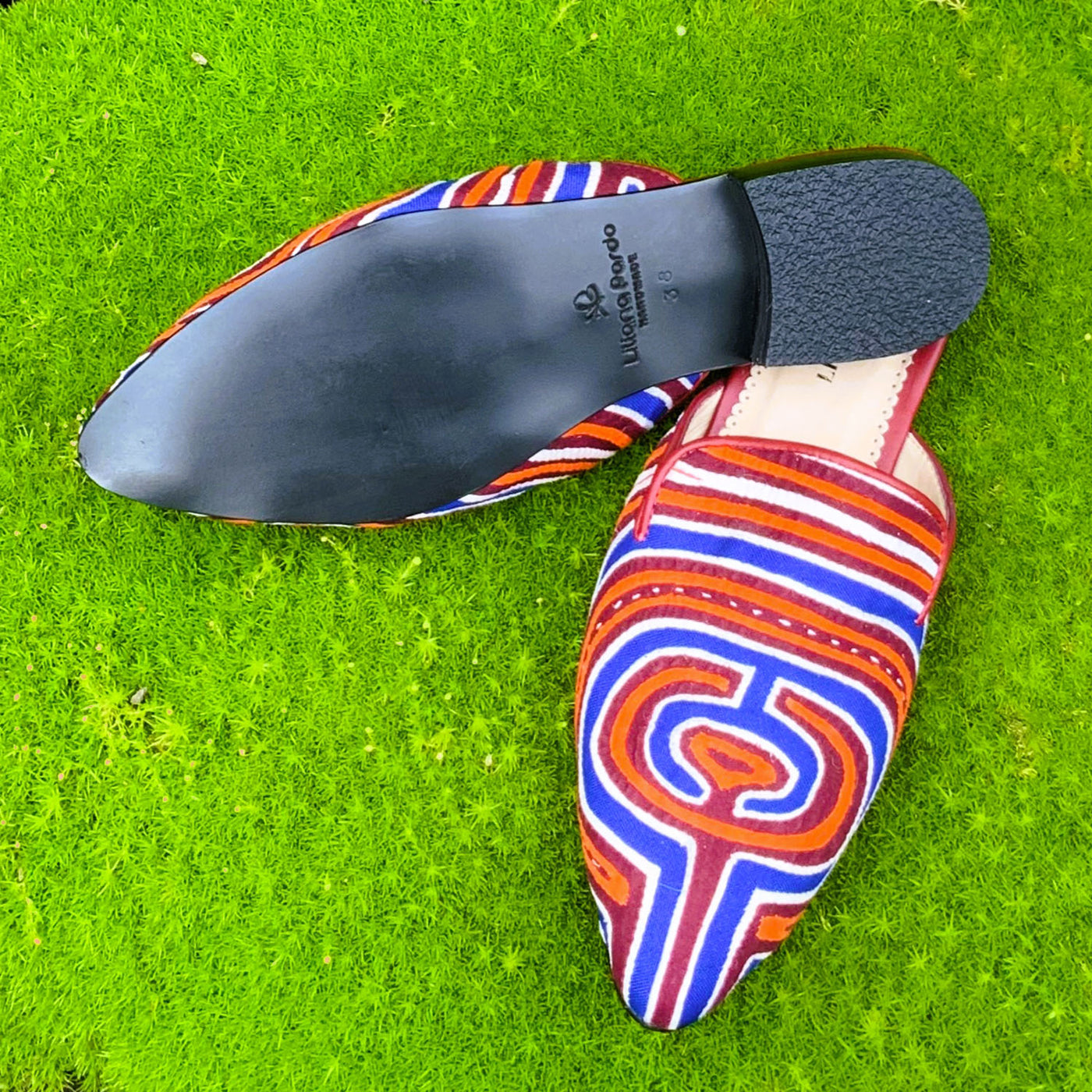 Mola Mules Wine Multicolor Size 38 Flat