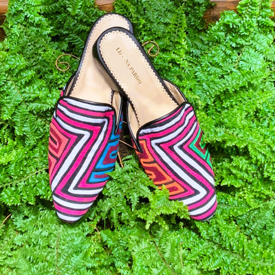 Mola Mules Black Multicolor Size 37 Flat