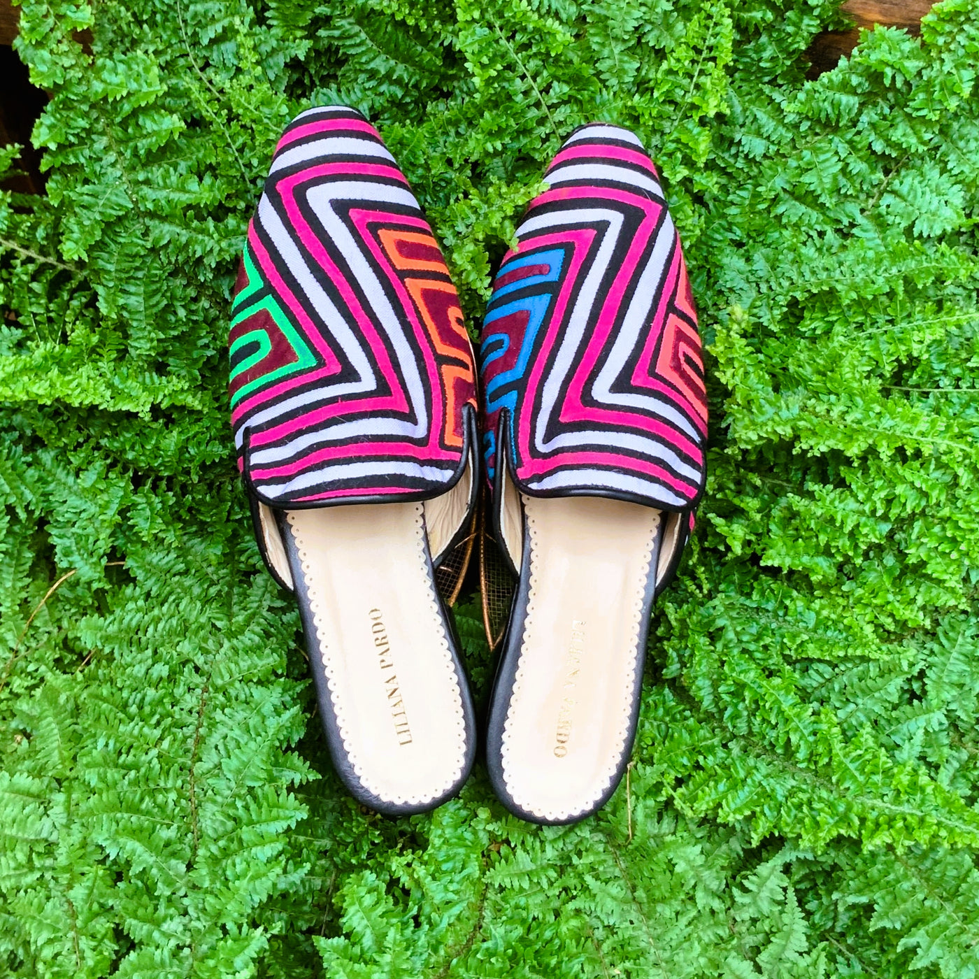 Mola Mules Black Multicolor Size 37 Flat
