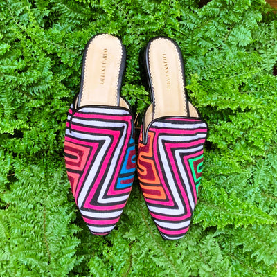 Mola Mules Black Multicolor Size 37 Flat