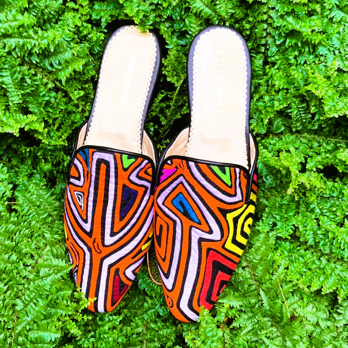 Mola Mules Black Multicolor Size 37 Flat