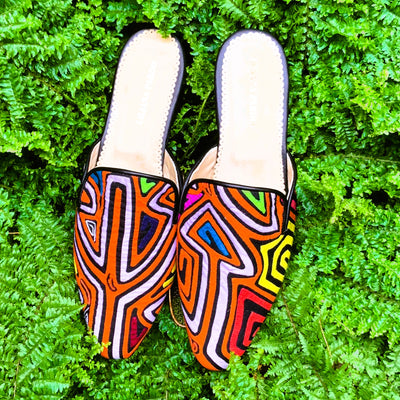 Mola Mules Black Multicolor Size 37 Flat