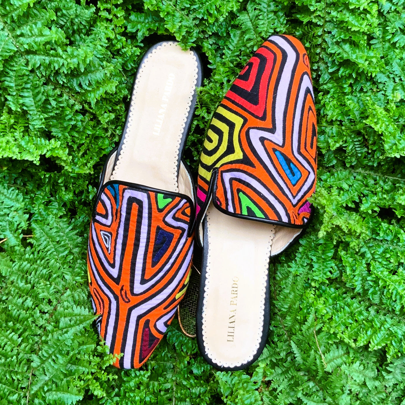 Mola Mules Black Multicolor Size 37 Flat