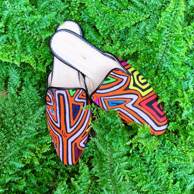 Mola Mules Black Multicolor Size 37 Flat