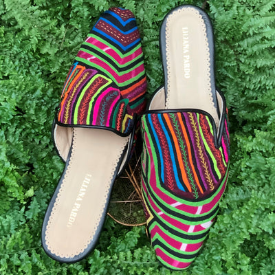 Mola Mules Black Multicolor Size 36 Flat