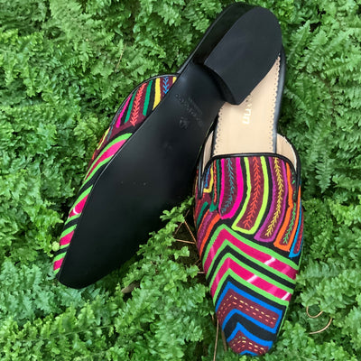 Mola Mules Black Multicolor Size 36 Flat