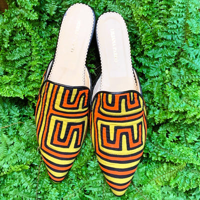 Mola Mule Orange Dark Yellow Size 39 Low Heeled