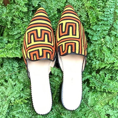 Mola Mule Orange Dark Yellow Size 39 Low Heeled