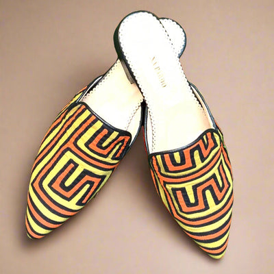 Mola Mule Orange Dark Yellow Size 39 Low Heeled