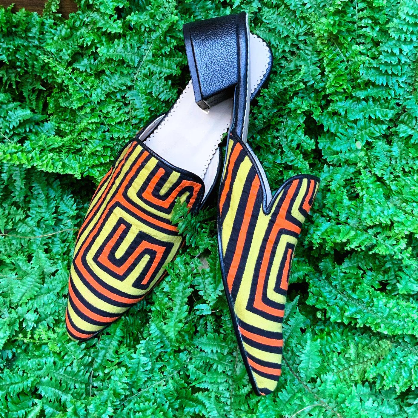 Mola Mule Orange Dark Yellow Size 39 Low Heeled