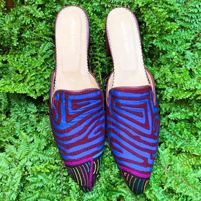 Mola Mule Wine Blue Size 40W Low Heeled