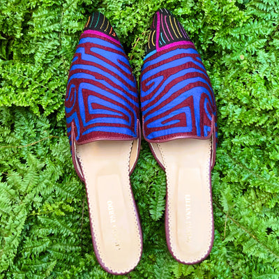 Mola Mule Wine Blue Size 40W Low Heeled