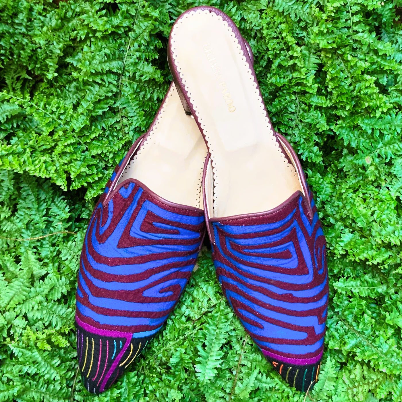 Mola Mule Wine Blue Size 40W Low Heeled