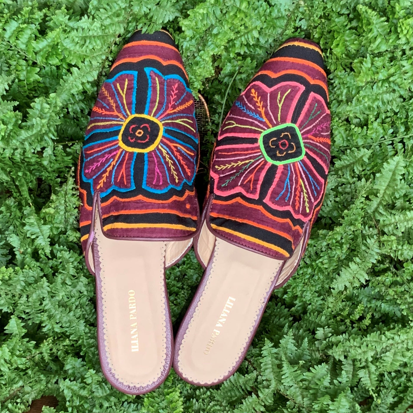 Mola Mules Flowers Size 39 Flat