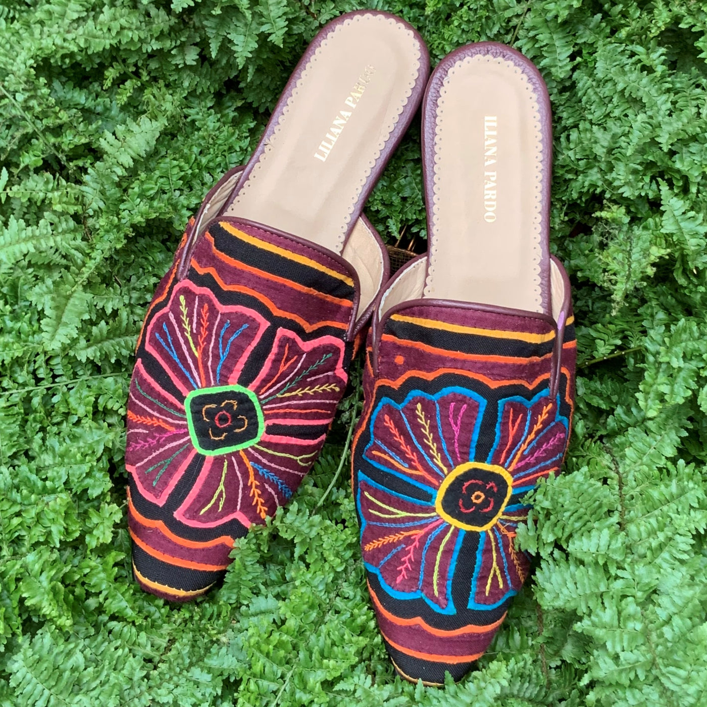 Mola Mules Flowers Size 39 Flat