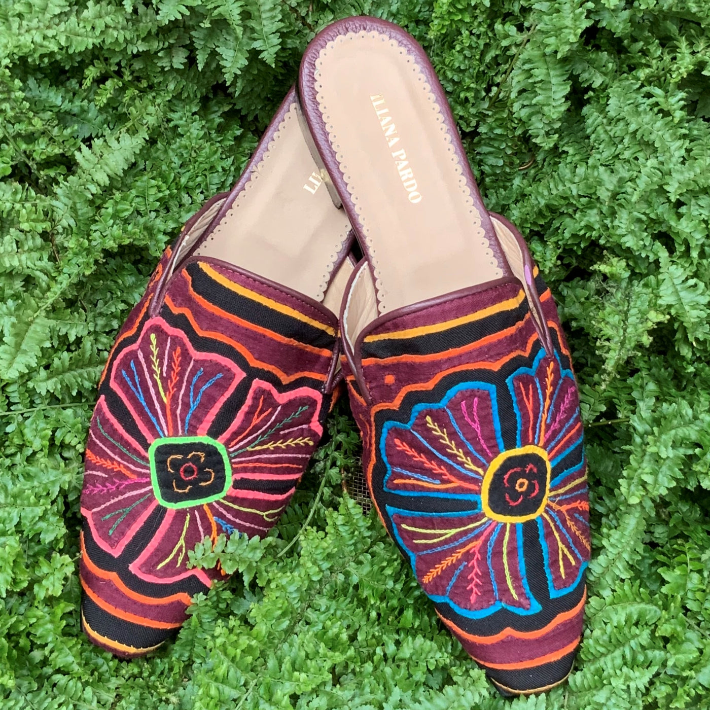 Mola Mules Flowers Size 39 Flat